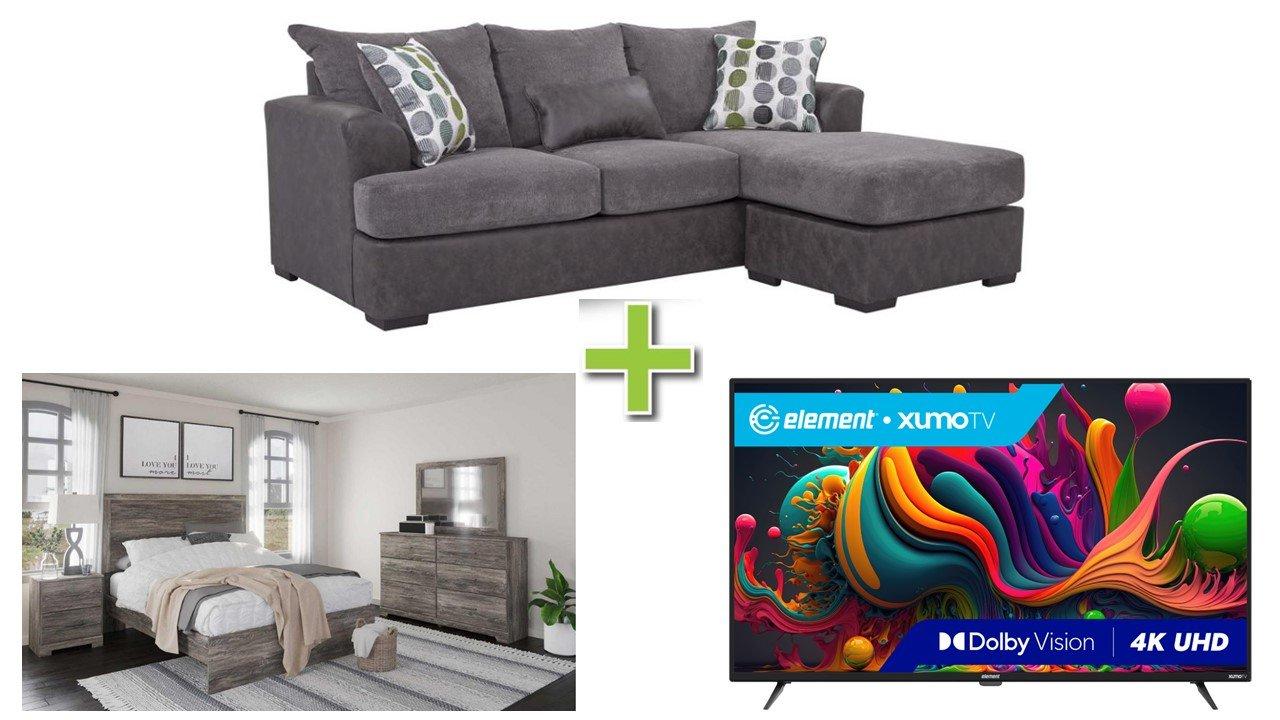 Rent to Own Woodhaven Envy with Ralinski 6 Piece Queen Bedroom & 50